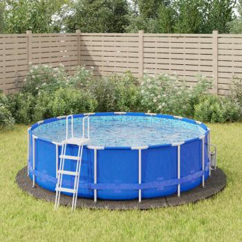 ARDEBO.de - Pool-Bodentuch Hellgrau Ø396 cm Polyester Geotextil