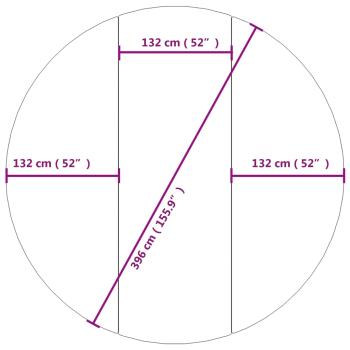 Pool-Bodentuch Hellgrau Ø396 cm Polyester Geotextil