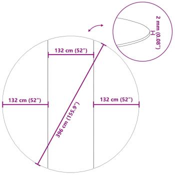 Pool-Bodentuch Hellgrau Ø396 cm Polyester Geotextil