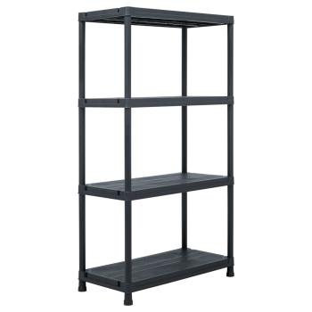 Lagerregale 5 Stk. Schwarz 60 x 30 x 138 cm Kunststoff