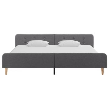 Bettgestell Hellgrau Stoff 180×200 cm