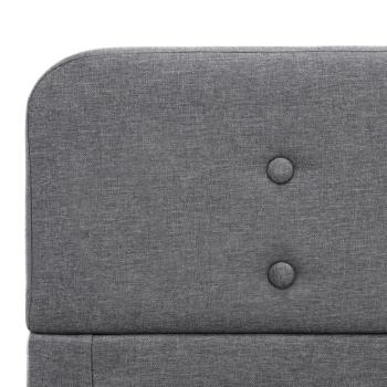 Bettgestell Hellgrau Stoff 180×200 cm