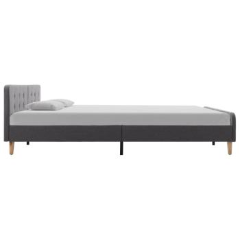 Bettgestell Hellgrau Stoff 180×200 cm