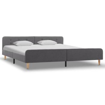 Bettgestell Hellgrau Stoff 180×200 cm