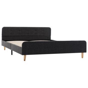Bettgestell Dunkelgrau Sackleinen 160x200 cm