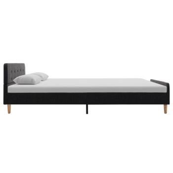 Bettgestell Dunkelgrau Sackleinen 160x200 cm