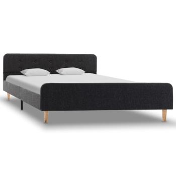 Bettgestell Dunkelgrau Sackleinen 160x200 cm