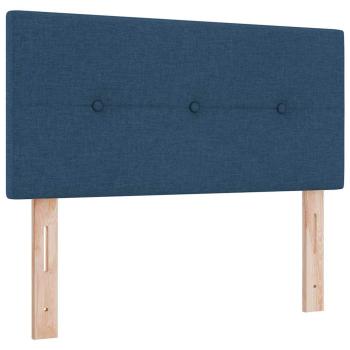 Boxspringbett mit Matratze Blau 120x200 cm Stoff