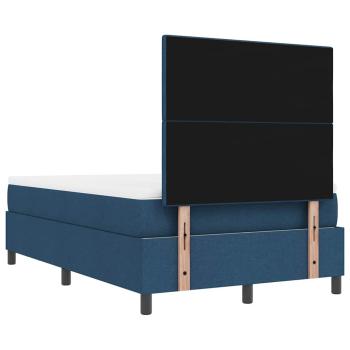 Boxspringbett mit Matratze & Bank Blau 120x200 cm Stoff