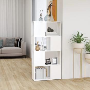 ARDEBO.de - Bücherregal Raumteiler Weiß 60x24x124,5cm Holzwerkstoff