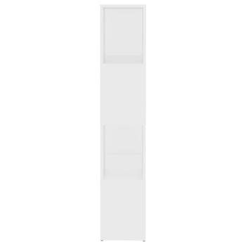 Bücherregal Raumteiler Weiß 60x24x124,5cm Holzwerkstoff