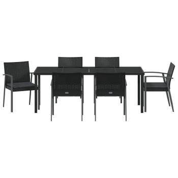 Set aus 4 Schwarz PE-Rattan 56,5 x 57 x 83 cm Haltbar