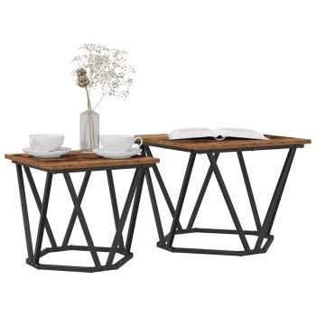 Couchtisch Recyceltes Holz Metall, Holz Mittel Stylisch