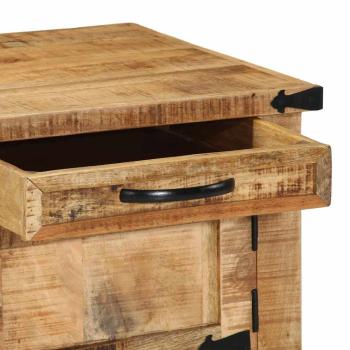 Couchtisch 90x50x40 cm Massivholz Raues Mango
