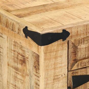 Couchtisch 90x50x40 cm Massivholz Raues Mango