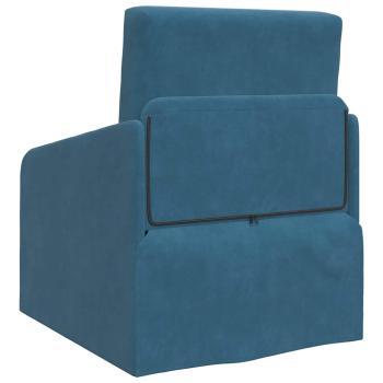 Boden-Sofa-Bett 2-in-1 Blau 65x80x83 cm Velvet