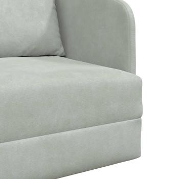Boden Schlafsofa 2-in-1 Hellgrau 65x80x83 cm Velvet