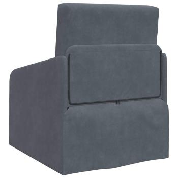 ARDEBO.de - Boden Sofa Bett 2-in-1 Dunkelgrau 65x80x83 cm Samt