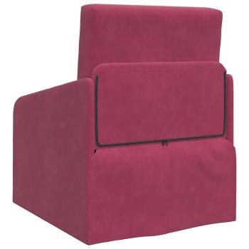 Futon-Sofa 2-in-1 Weinrot 65x80x83 cm Samt