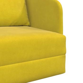 ARDEBO.de - Boden Schlafsofa 2-in-1 Gelb 65x80x83 cm Samt