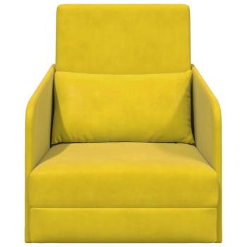Boden Schlafsofa 2-in-1 Gelb 65x80x83 cm Samt