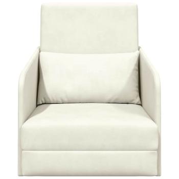 Boden-Sofa-Bett 2-in-1 Creme 65x80x83 cm Velvet