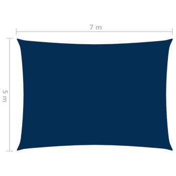 Sonnensegel Oxford-Gewebe Rechteckig 5x7 m Blau