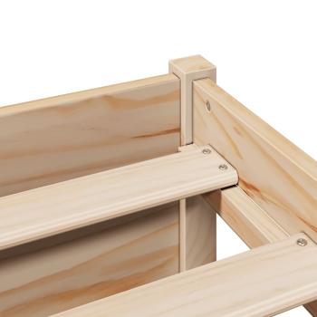 Massivholzbett mit Regal ohne Matratze 90x200 cm Kiefernholz