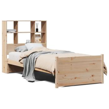 Massivholzbett mit Regal ohne Matratze 90x190 cm Kiefer