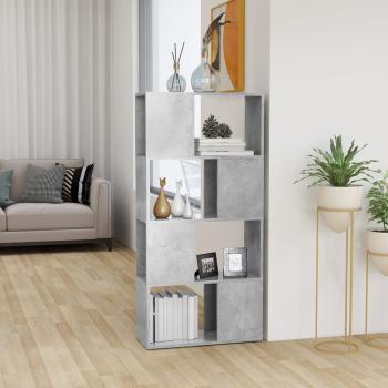 ARDEBO.de - Bücherregal/Raumteiler Betongrau 60x24x124,5 cm