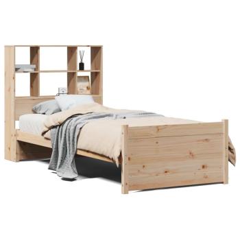 Massivholzbett mit Regal ohne Matratze 90x200 cm Kiefer