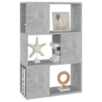 Bücherregal Raumteiler Betongrau 60x24x94 cm Holzwerkstoff
