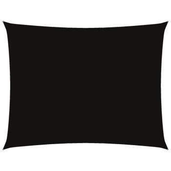 Sonnensegel Oxford-Gewebe Rechteckig 6x8 m Schwarz