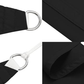 Sonnensegel Oxford-Gewebe Rechteckig 6x8 m Schwarz