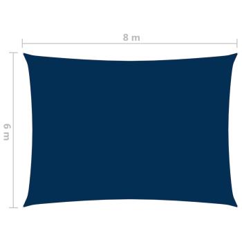 Sonnensegel Oxford-Gewebe Rechteckig 6x8 m Blau