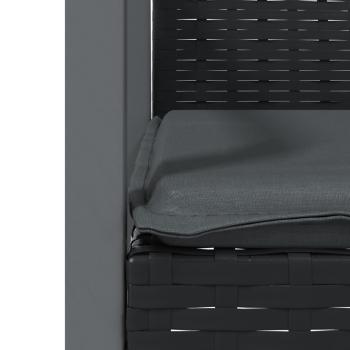 9-tlg. Garten-Essgruppe mit Kissen Poly Rattan und Stahl