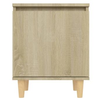 Nachttisch mit Massivholz-Beinen Sonoma-Eiche 40x30x50cm