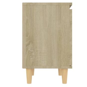 Nachttisch mit Massivholz-Beinen Sonoma-Eiche 40x30x50cm