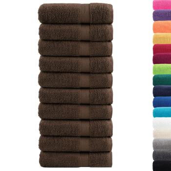 Premium-Handtücher SOLUND 10 Stk. Braun 50x100 cm 600 g/m²
