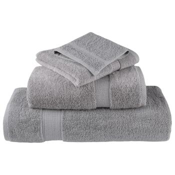 Premium-Duschtücher SOLUND 10 Stk. Grau 70x140 cm 600 g/m²