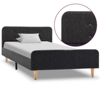 ARDEBO.de - Bettgestell Dunkelgrau Sackleinen 90x200 cm