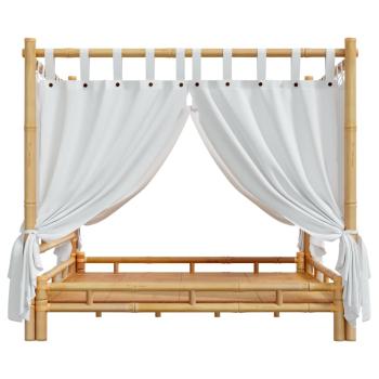Himmelbett 200x200 cm Bambus