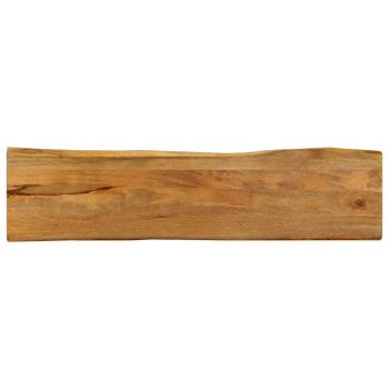 ARDEBO.de - Tischplatte mit Baumkante 160x40x2,5 cm Massivholz Mango