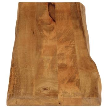Tischplatte mit Baumkante 160x40x2,5 cm Massivholz Mango
