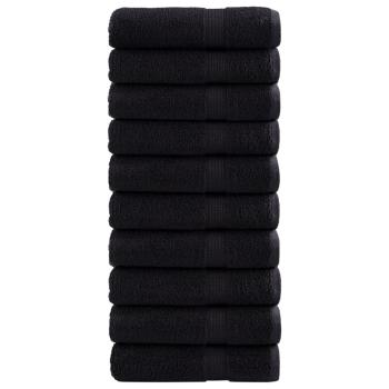 ARDEBO.de - Premium-Handtücher SOLUND 10 Stk. Schwarz 50x100 cm 600 g/m²