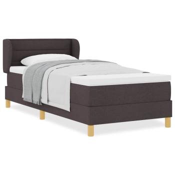 Boxspringbett mit Matratze Dunkelbraun 100x200 cm Stoff