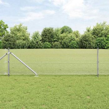 ARDEBO.de - Schweißdrahtzaun mit 13 Spike-Pfosten 0.8x25 m verzinkter Stahl