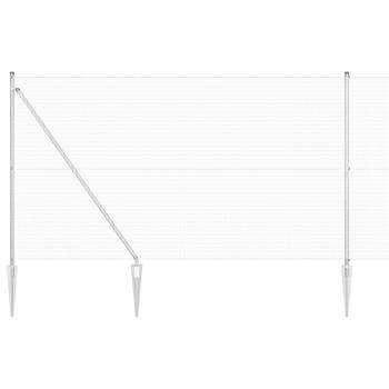 verzinkter Drahtzaun mit 13 Spike-Posten 1,6x25 m verzinkter Stahl