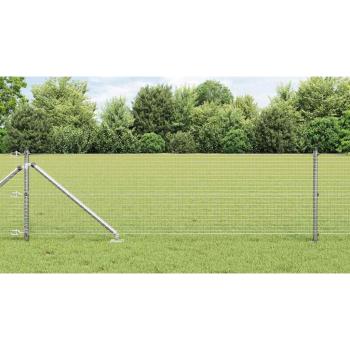 ARDEBO.de - Schweissdrahtzaun mit 13 Spike-Posts 0.4x50 m Verzinkter Stahl