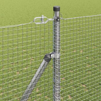 Schweißzaun mit 13 Spike-Posts 1.5x50 m Verzinkter Stahl